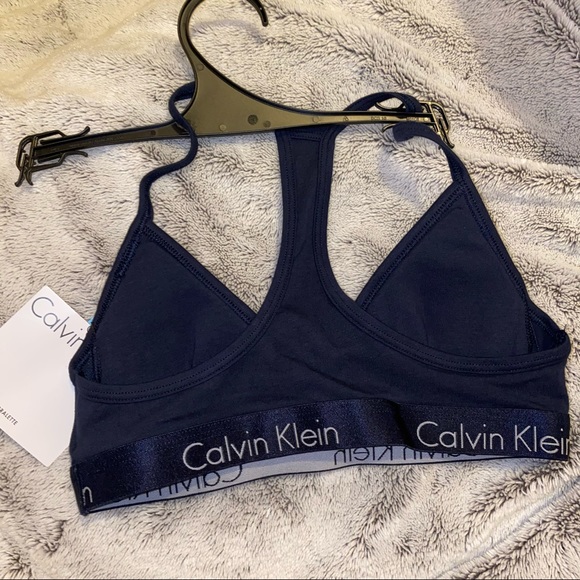 CK Calvin Klein navy blue bralette bra - Picture 2 of 3